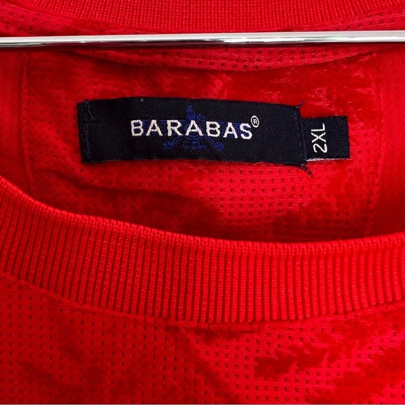 Barabas T shirt red mesh tropical men’s size 2XL - Picture 3 of 4